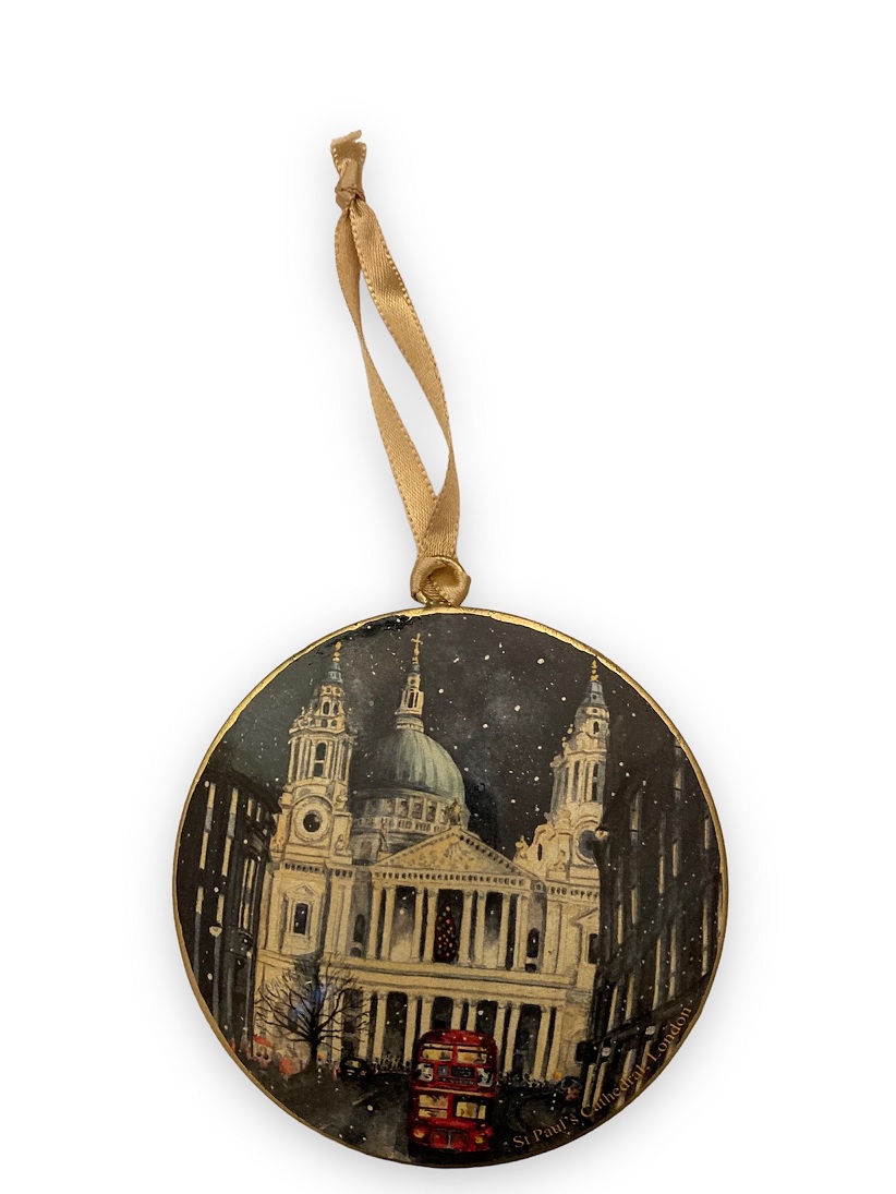 Snowfall on St Paul's Cathedral Tin Decoration